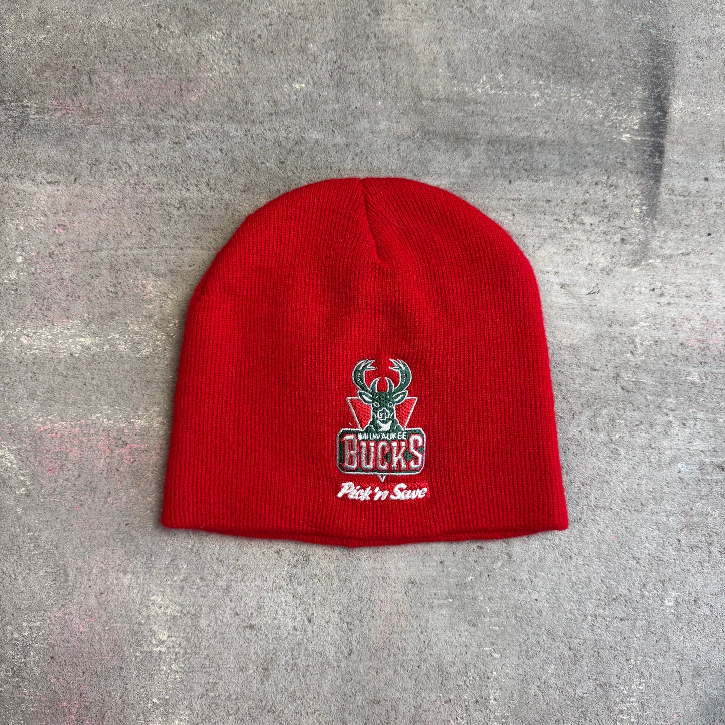 Y2K Milwaukee Bucks Skull Beanie
